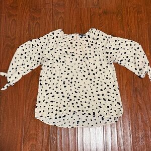 Papermoon Black and Cream Spotted Blouse